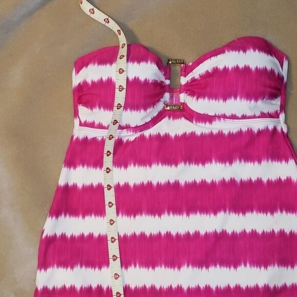 Lauren Ralph Tie‎ Dye Tankini Swimsuit Pink White 8 - Picture 9 of 9